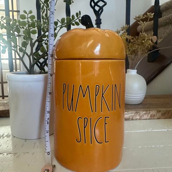 Rae Dunn Orange PUMPKIN SPICE Canister Jar with Lid | Fall Farmhouse Decor - Picture 6 of 6